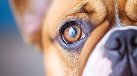 A dog gazes intently with expressive eyes, highlighting its intelligent and loving nature.の素材