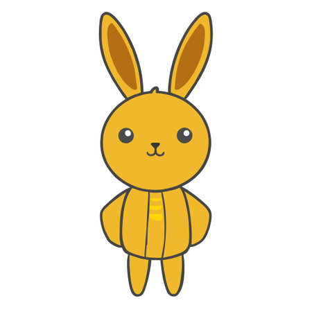 cute little rabbit character vector illustration designicon vector illustration graphic designのイラスト素材