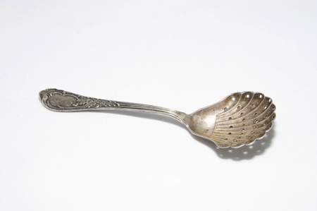 antique silver spoonの写真素材