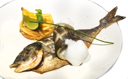 baked fishの写真素材