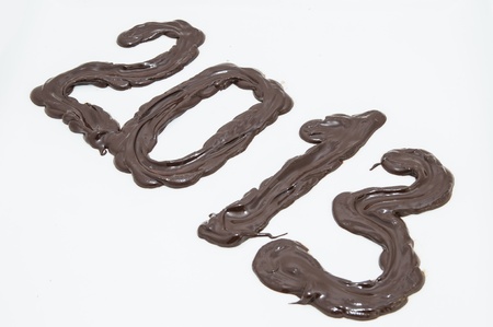 numbers of chocolate two thousand and thirteenの写真素材
