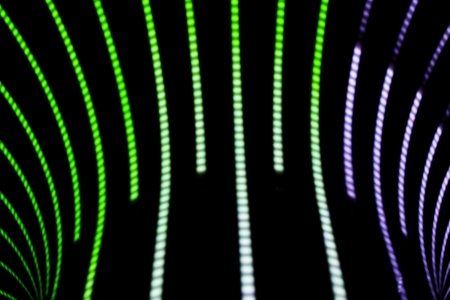 Neon abstract background of lines and bokeh