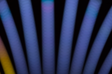 Neon abstract background of lines and bokeh