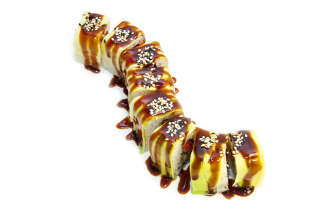 delicious seafood sushi at a Japanese restaurantの写真素材