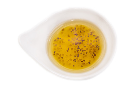 sauces on a white background in the restaurantの写真素材