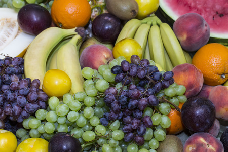 background of fresh fruitsの写真素材