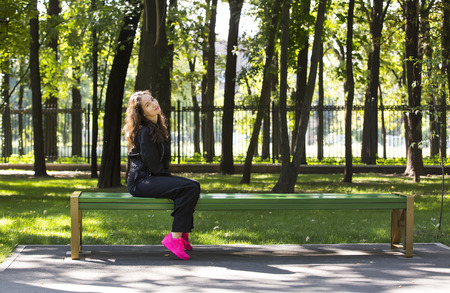 Portrait of a young girl in the park