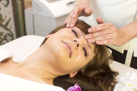 massage and facial peels at the salon cosmeticsの写真素材