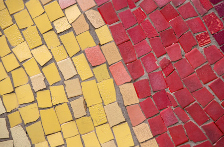 background of mosaic color many itemsの写真素材