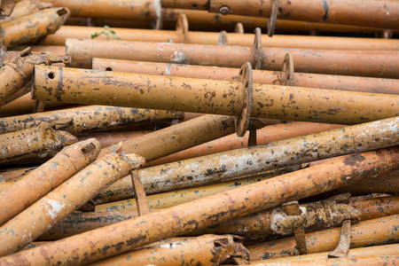 old metal water pipesの写真素材