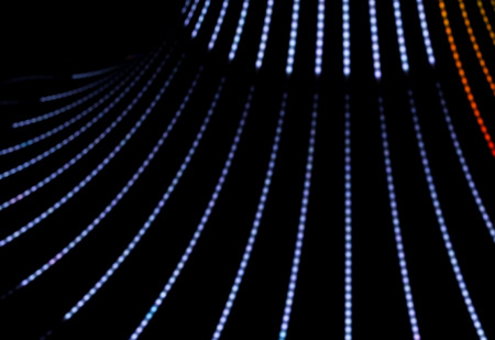 Neon abstract background of lines and bokeh