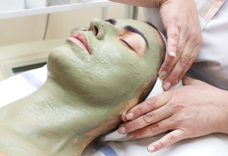 massage and facial peels at the salon cosmeticsの写真素材