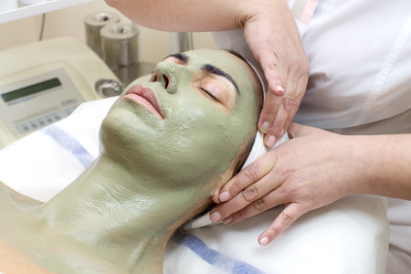 massage and facial peels at the salon cosmeticsの写真素材