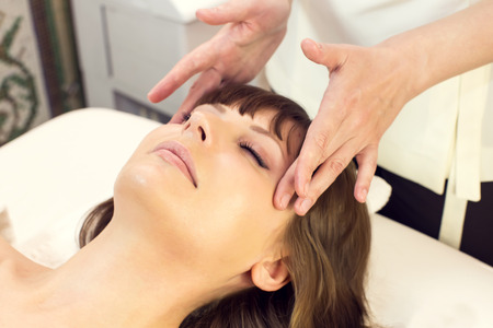 massage and facial peels at the salon cosmeticsの写真素材