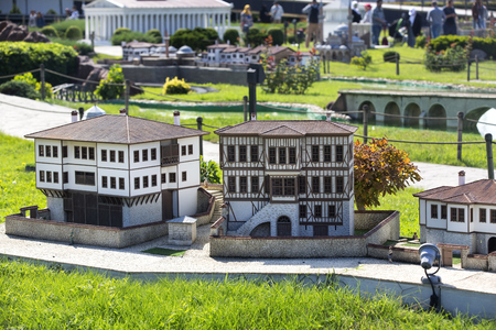 ISTANBUL, TURKEY - 9 OCTOBER, 2015: Miniaturk in Istanbul, Turkey. Miniature copies of the Ancient World Architectureのeditorial素材