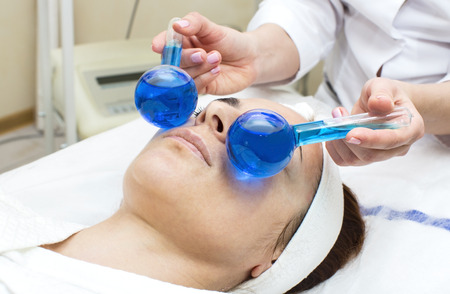 massage and facial peels at the salon cosmeticsの写真素材