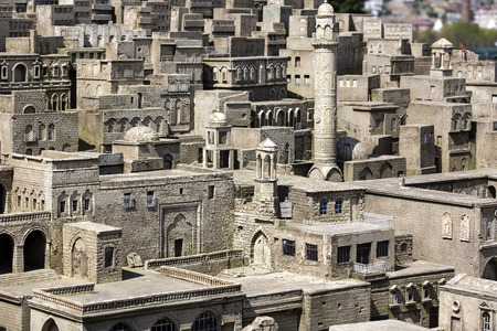 ISTANBUL, TURKEY - 4 APRIL, 2016: Miniaturk in Istanbul, Turkey. Miniature copies of the Ancient World Architectureのeditorial素材