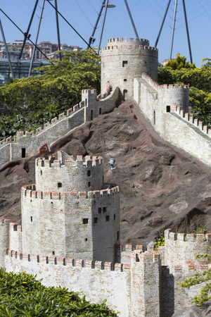 ISTANBUL, TURKEY - 4 APRIL, 2016: Miniaturk in Istanbul, Turkey. Miniature copies of the Ancient World Architectureのeditorial素材