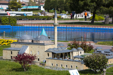 ISTANBUL, TURKEY - 4 APRIL, 2016: Miniaturk in Istanbul, Turkey. Miniature copies of the Ancient World Architectureのeditorial素材