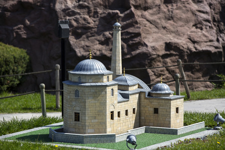 ISTANBUL, TURKEY - 4 APRIL, 2016: Miniaturk in Istanbul, Turkey. Miniature copies of the Ancient World Architectureのeditorial素材