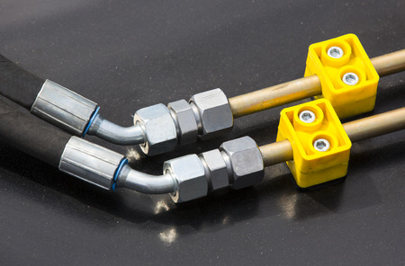 chrome-plated hydraulic mechanism close-up shot Machinery Piston