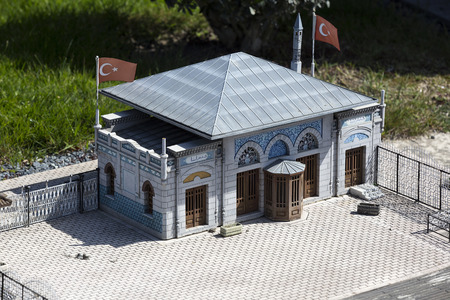 ISTANBUL, TURKEY - 4 APRIL, 2016: Miniaturk in Istanbul, Turkey. Miniature copies of the Ancient World Architectureのeditorial素材