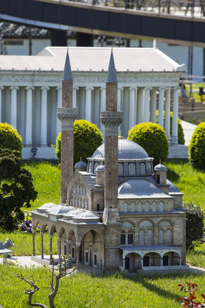 ISTANBUL, TURKEY - 4 APRIL, 2016: Miniaturk in Istanbul, Turkey. Miniature copies of the Ancient World Architectureのeditorial素材