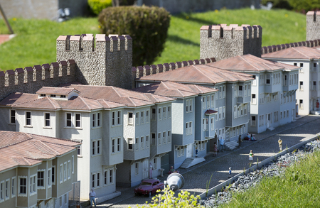 ISTANBUL, TURKEY - 4 APRIL, 2016: Miniaturk in Istanbul, Turkey. Miniature copies of the Ancient World Architectureのeditorial素材