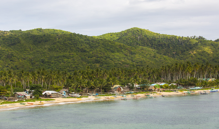 BUKANA, PHILIPPINES - FEB. 3: Morning in the harbor fishing village Bucana FEB. 3, 2016 in Bucana Philippines.のeditorial素材