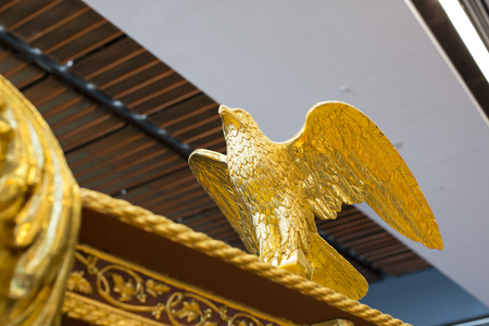 ISTANBUL, TURKEY - 3 APRIL, 2016: Maritime Museum in Istanbul stabbing ancient boats Turkish sultansのeditorial素材