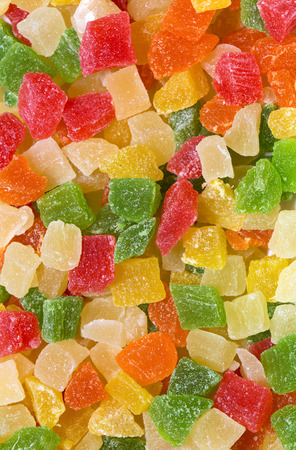 background of dried and sun dried fruits close-up shotの写真素材