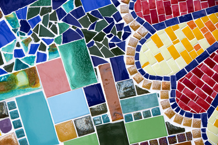 background of mosaic color many items