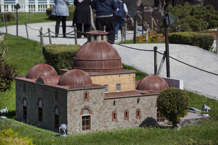 ISTANBUL, TURKEY - 4 APRIL, 2016: Miniaturk in Istanbul, Turkey. Miniature copies of the Ancient...