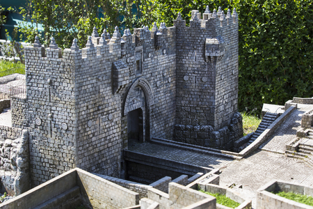 ISTANBUL, TURKEY - 4 APRIL, 2016: Miniaturk in Istanbul, Turkey. Miniature copies of the Ancient World Architectureのeditorial素材
