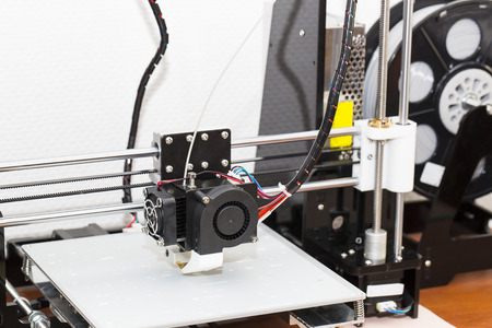 3d printer mechanism working yelement design of the device during the processesの写真素材