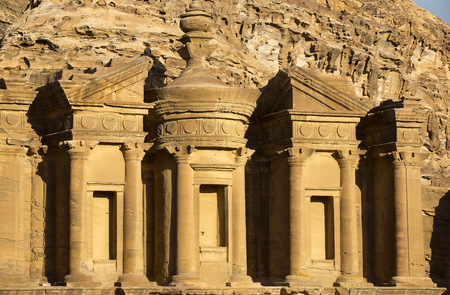 Ancient abandoned rock city of Petra in Jordan tourist attractionの写真素材