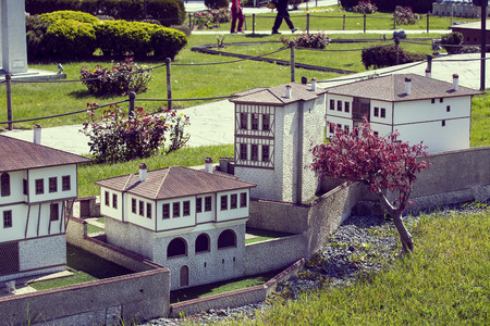 ISTANBUL, TURKEY - 4 APRIL, 2016: Miniaturk in Istanbul, Turkey. Miniature copies of the Ancient World Architectureのeditorial素材