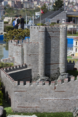 ISTANBUL, TURKEY - 4 APRIL, 2016: Miniaturk in Istanbul, Turkey. Miniature copies of the Ancient World Architectureのeditorial素材