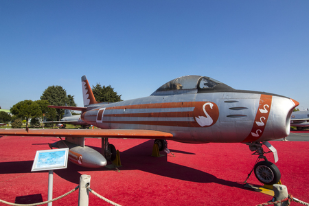 ISTANBUL, TURKEY - 4 APRIL, 2017: Museum of aviation in Istanbul is represented by a large collection of military civil aircraft and also the history of aviation in Turkeyのeditorial素材