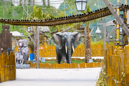 ISTANBUL, TURKEY - 8 APRIL, 2017: Vialand themed entertainment amusement parkのeditorial素材