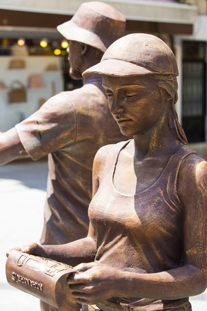 MARMARIS, TURKEY - 2 MAY, 2017: Streets of the resort town of Marmaris with monumentsのeditorial素材