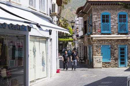 MARMARIS, TURKEY - 2 MAY, 2017: Streets of the resort town of Marmaris with monumentsのeditorial素材