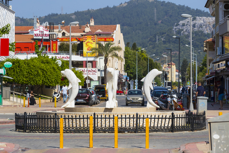 MARMARIS, TURKEY - 2 MAY, 2017: Streets of the resort town of Marmaris with monumentsのeditorial素材