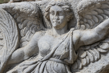 The ruins of the ancient antique city of Ephesus the library building of Celsusのeditorial素材