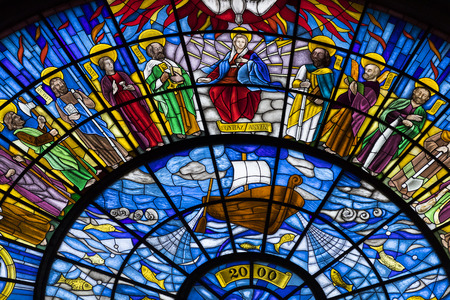 Elements of the interior of the interior John's Basilica, Eger on Hungaryのeditorial素材