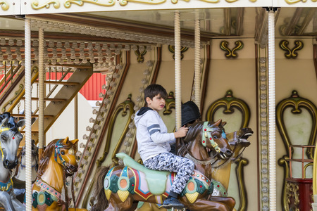 ISTANBUL, TURKEY - 8 APRIL, 2017: Vialand themed entertainment amusement parkのeditorial素材