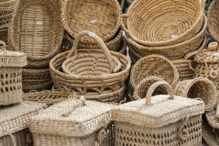 BUDAPEST, HUNGARY - 20 AUGUST 2017: Traditional folk fair in honor of St. Istvan and the first hlet in Hungary with folk craftsmen.Budapest. Hungaryのeditorial素材