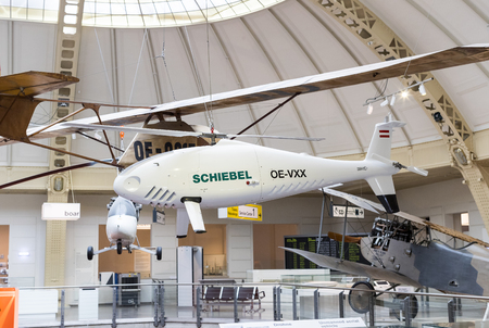 VIENNA, AUSTRIA - 24 AUGUST 2017: The technical museum in Vienna exhibits the production of energy industry machinery.のeditorial素材