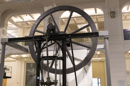 VIENNA, AUSTRIA - 24 AUGUST 2017: The technical museum in Vienna exhibits the production of energy industry machinery.のeditorial素材