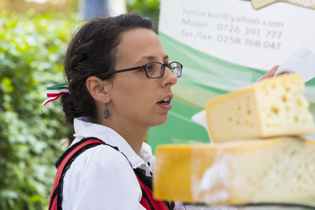 BUDAPEST, HUNGARY - 20 AUGUST 2017: Traditional folk fair in honor of St. Istvan and the first hlet in Hungary with folk craftsmen.Budapest. Hungaryのeditorial素材